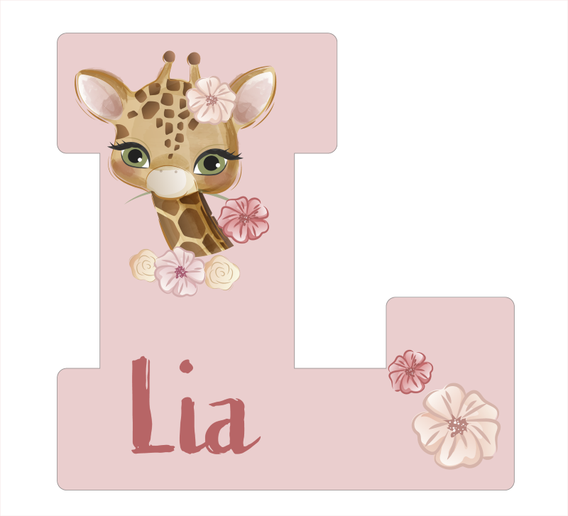 Lettres Girafe Girl