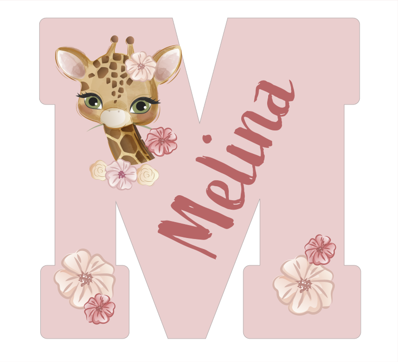 Lettres Girafe Girl