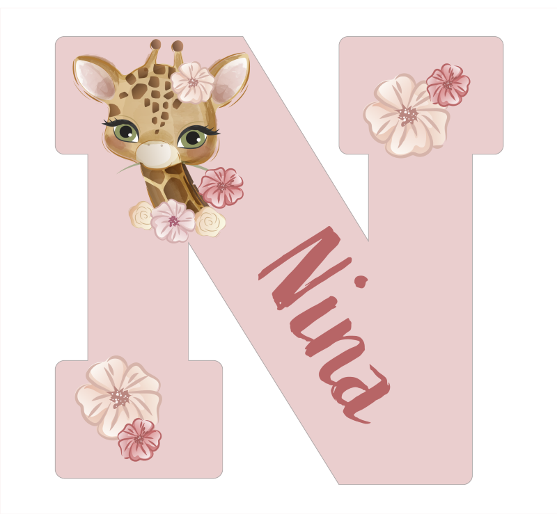 Lettres Girafe Girl