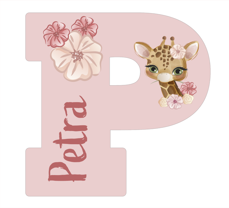 Lettres Girafe Girl