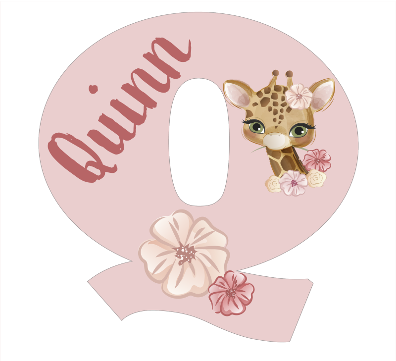 Lettres Girafe Girl