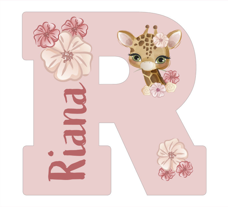 Lettres Girafe Girl