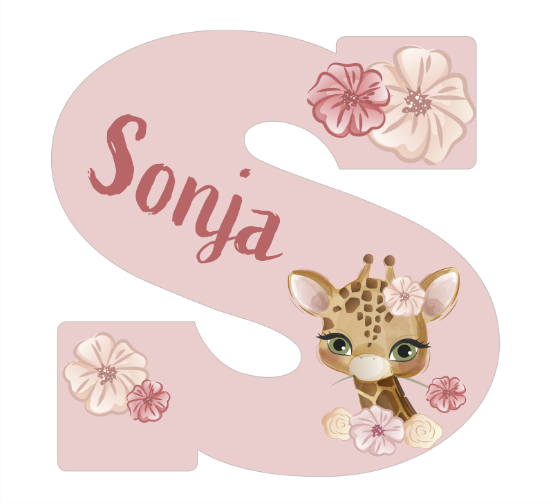 Lettres Girafe Girl