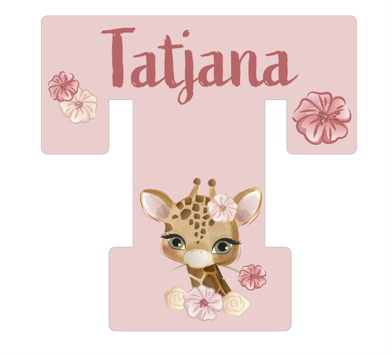 Lettres Girafe Girl