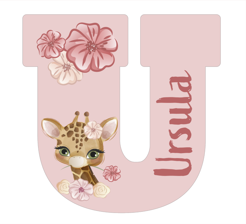 Lettres Girafe Girl