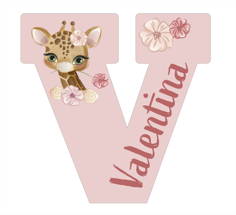Lettres Girafe Girl