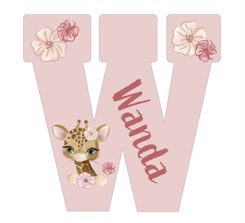 Lettres Girafe Girl