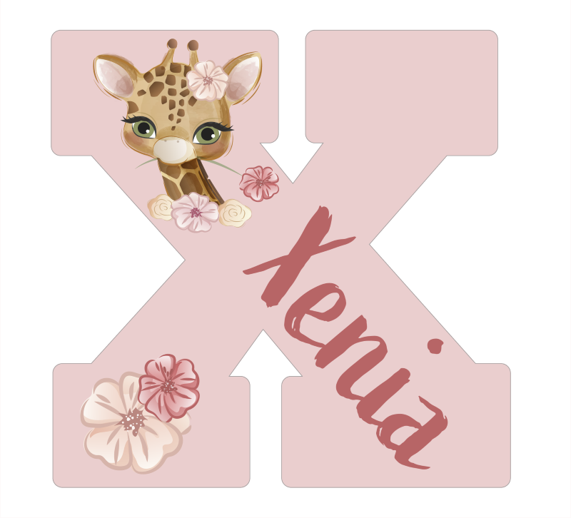 Lettres Girafe Girl
