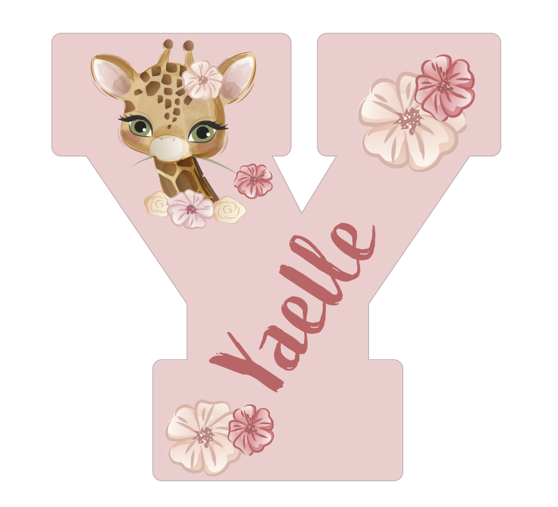 Lettres Girafe Girl