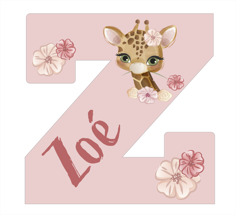 Lettres Girafe Girl