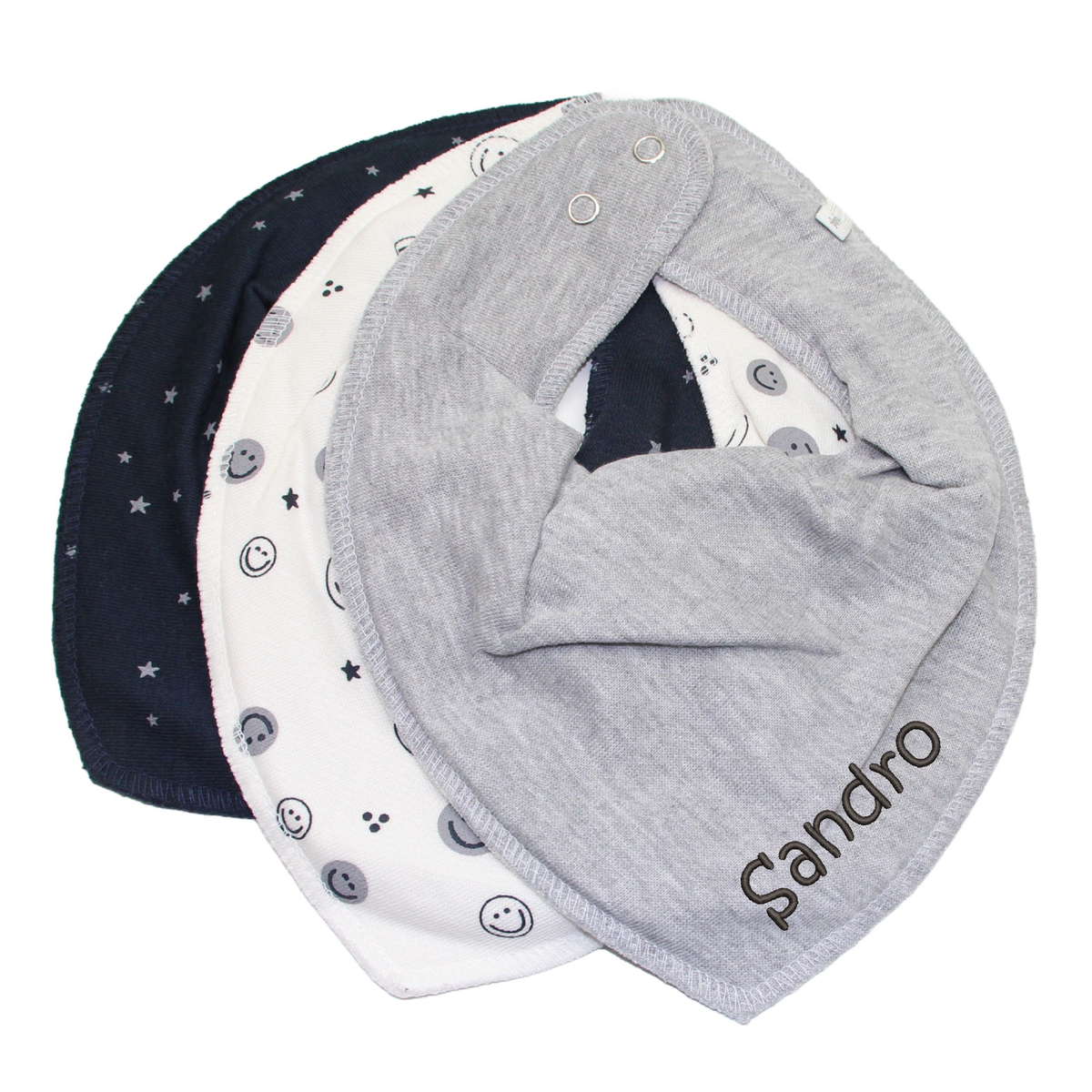 Smiley triangular scarf set