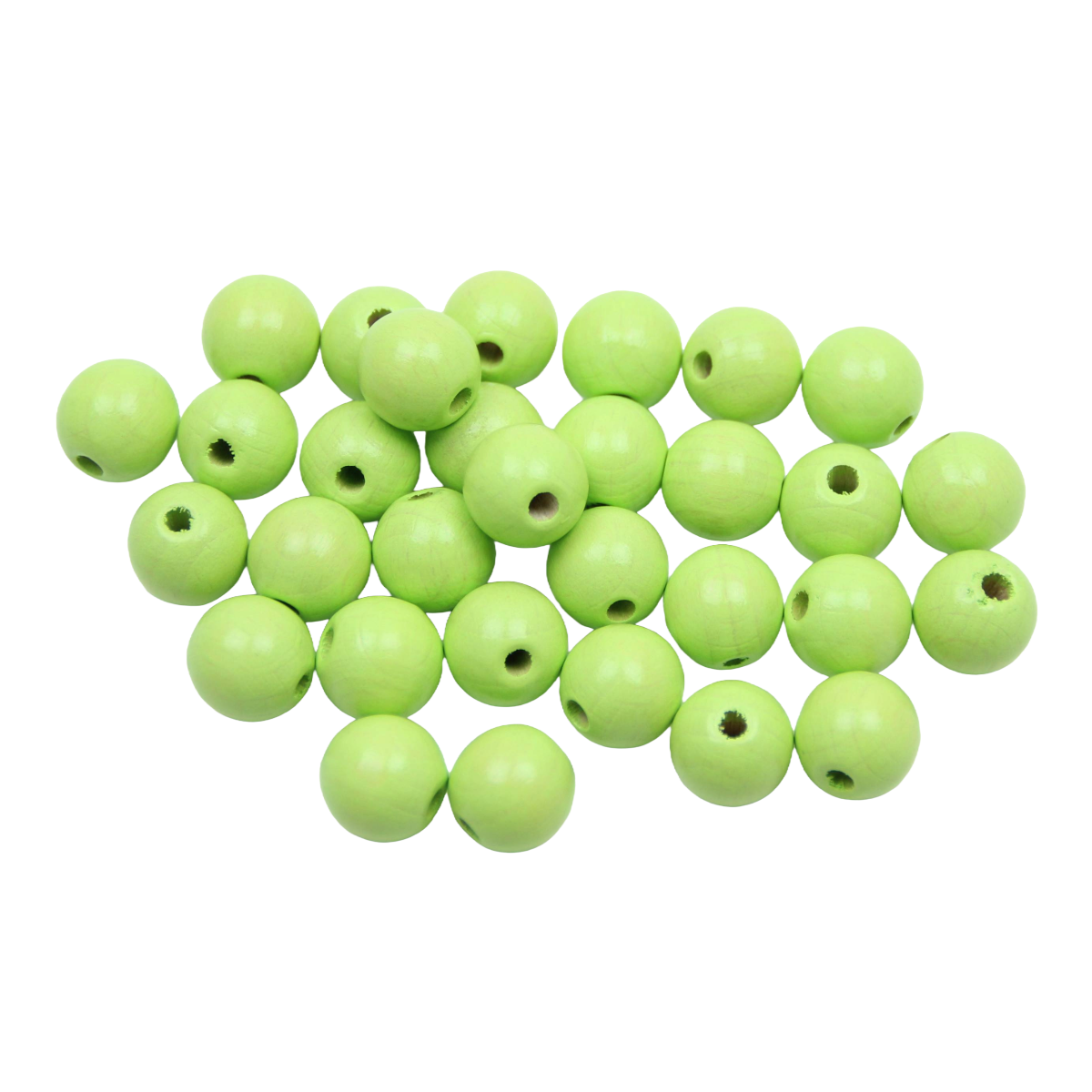 Bastelperlen im Set aus Holz in der Farbe lemon