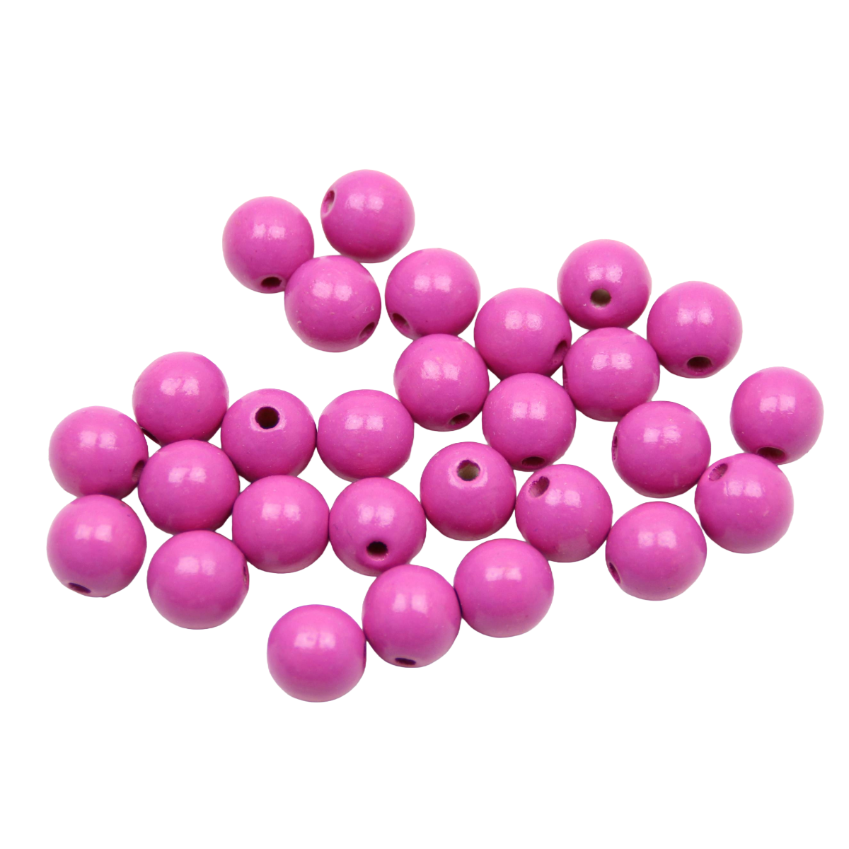Bastelperlen im Set aus Holz in der Farbe pink
