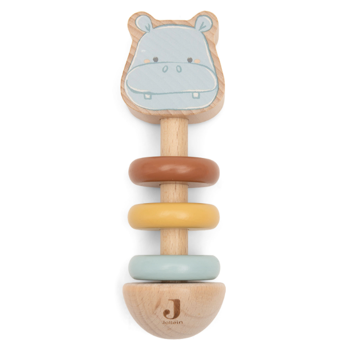 Holz-Rassel Hippo Happy