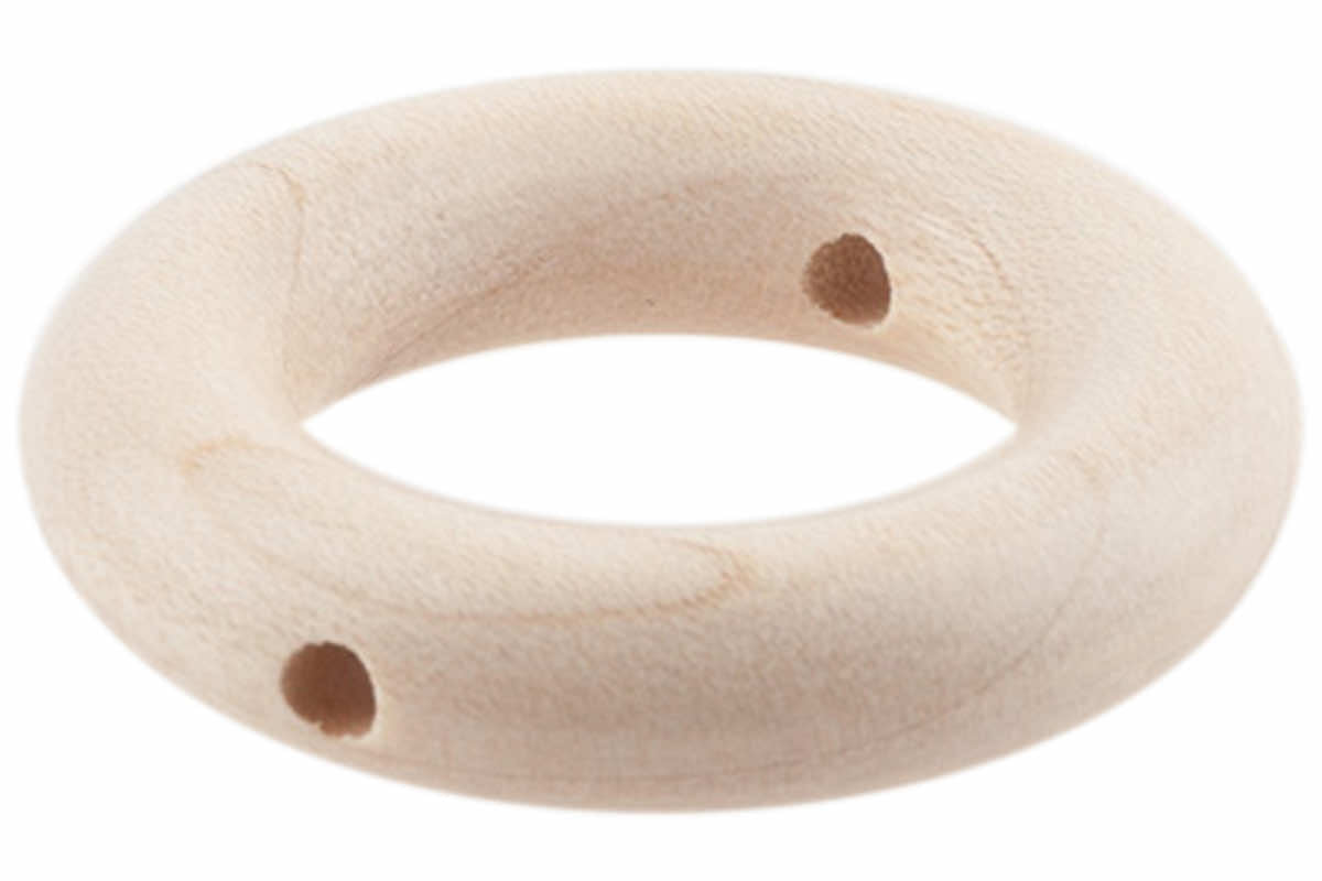 Anneaux de bois 36 mm avec trou transversal