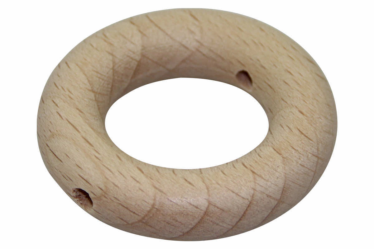 Anneaux de bois 36 mm avec trou transversal