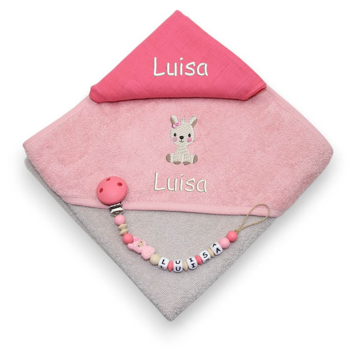 Hooded towel set SILIKON llama