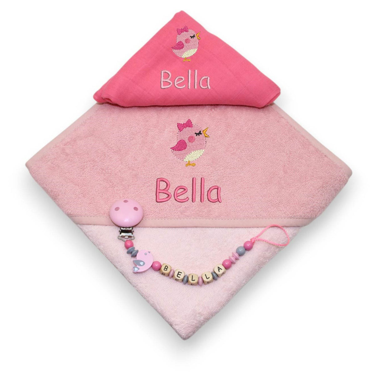 Hooded towel set WOOD bird