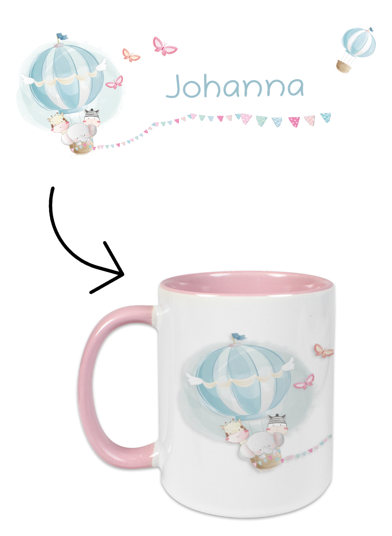 Tasse Heissluftballon
