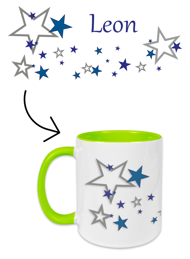 Tasse Sternchen blau