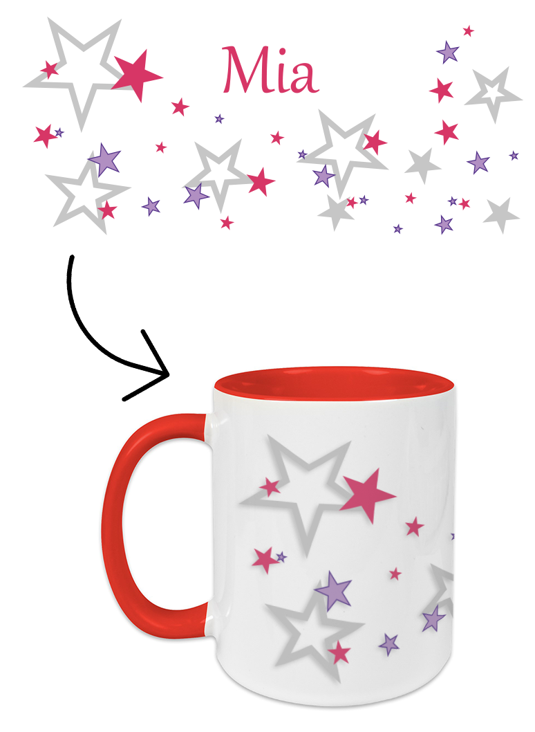 Tasse de starlettes roses