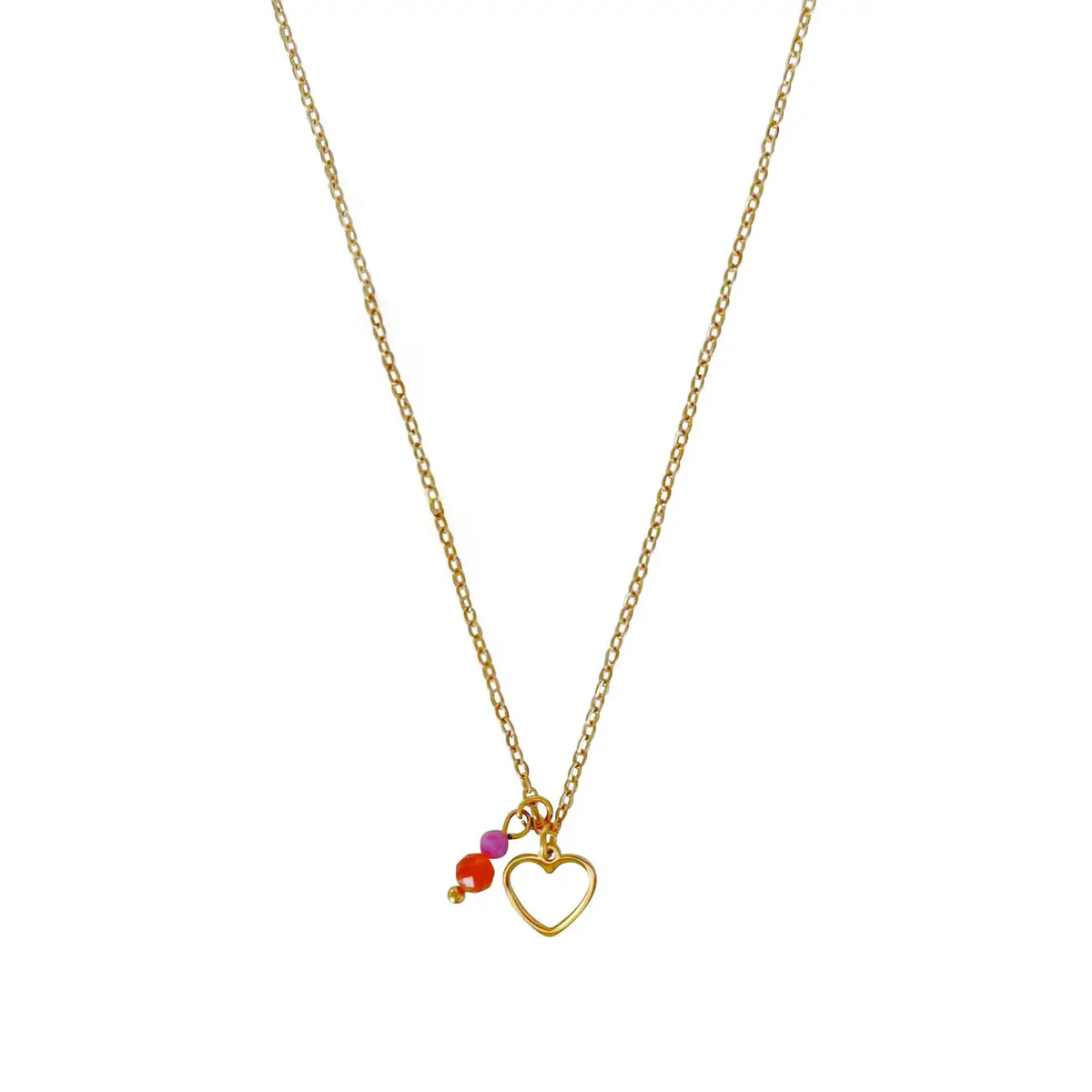 Chain hearts - stainless steel gold