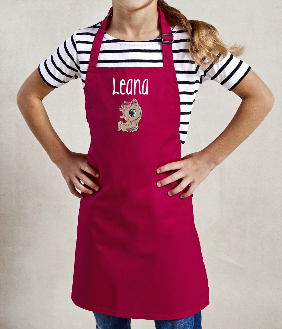 Children's apron with motif and name