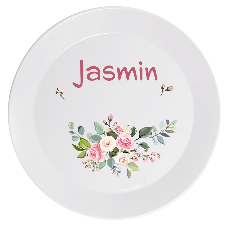 Assiette d'enfant florale
