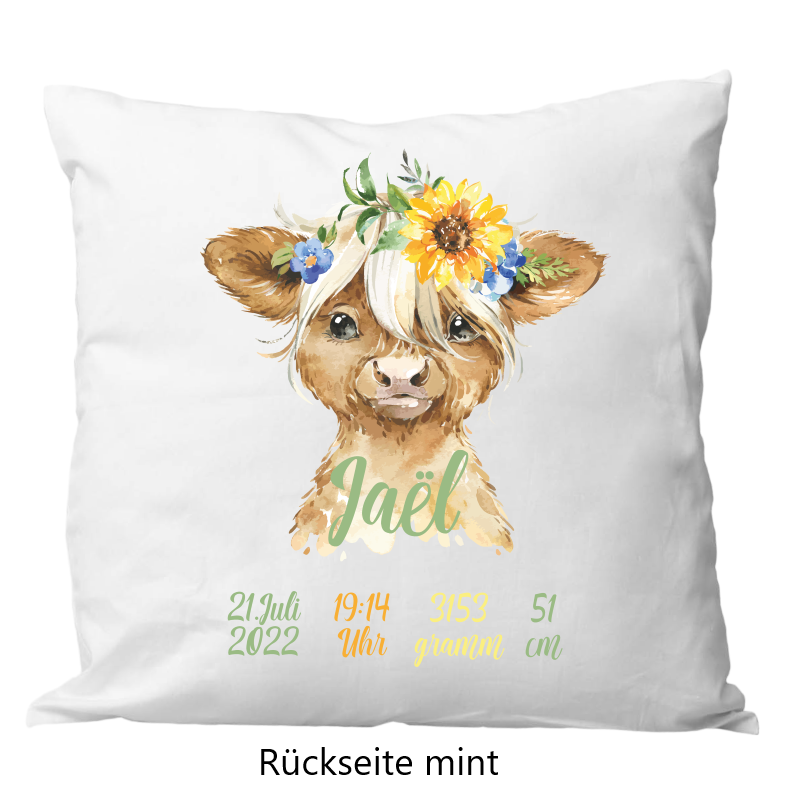 Oreiller de naissance 40x40cm Animaux Highloan