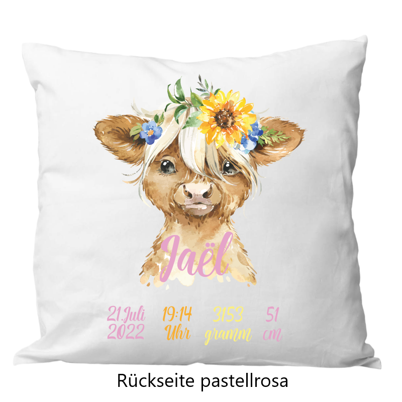 Oreiller de naissance 40x40cm Animaux Highloan