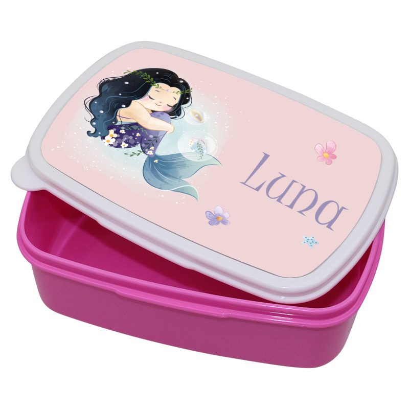 Plastic mermaid lunch box