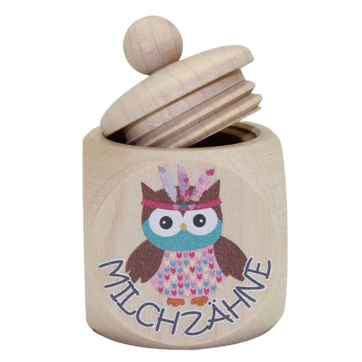 Boîte à dents de lait boho hibou