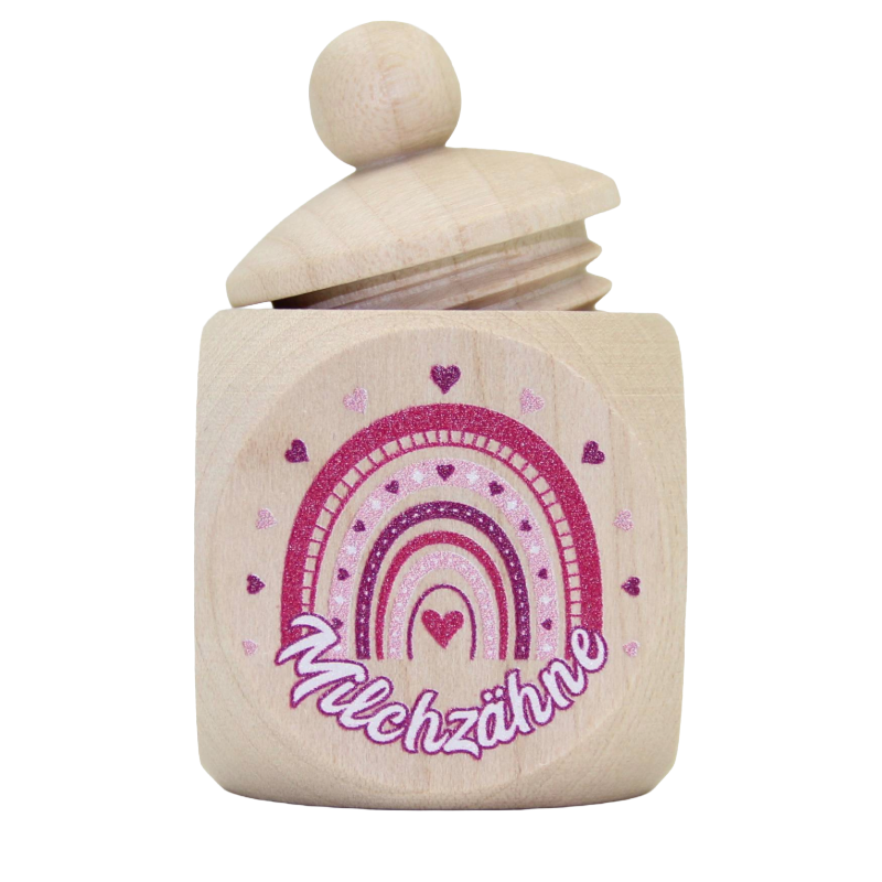 Milchzahndose Regenbogen pink