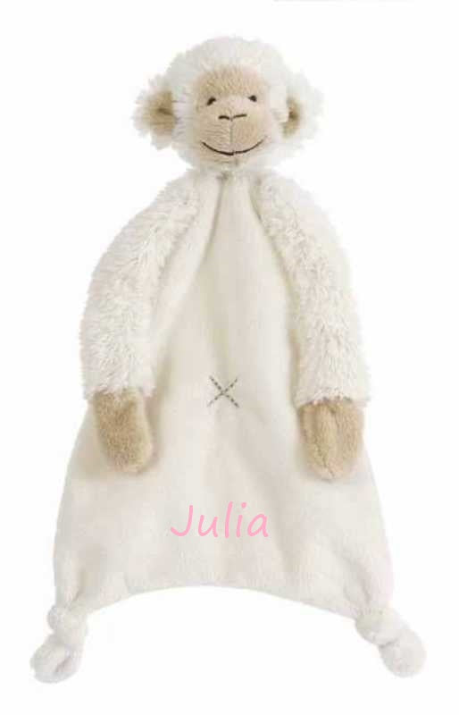 Mini tissu câlin singe blanc