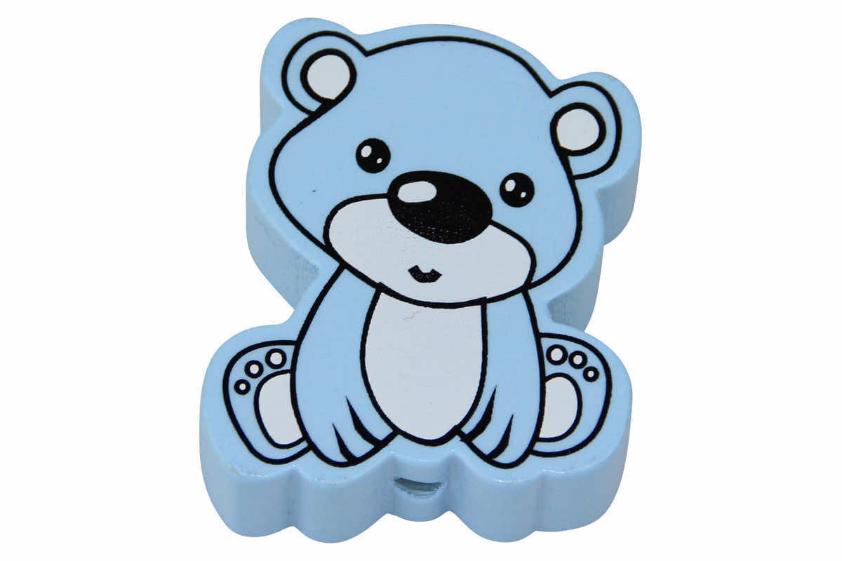 Teddy bear motif beads