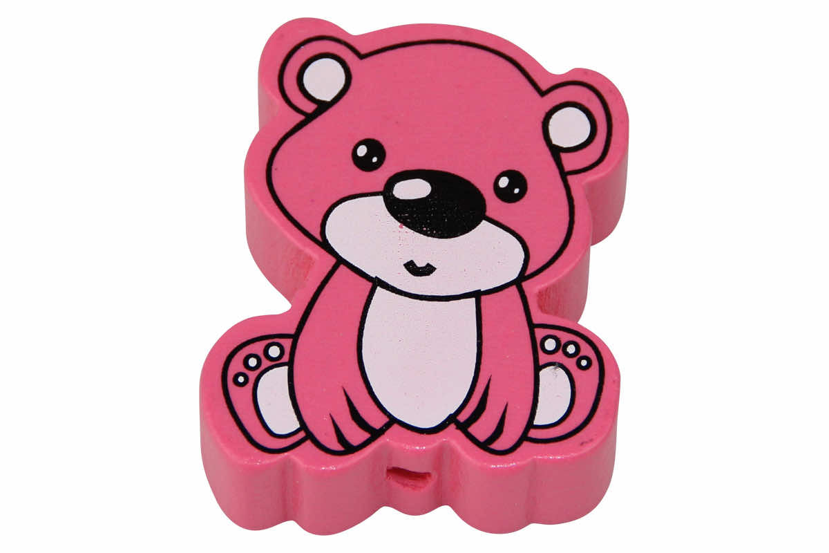 Teddy bear motif beads