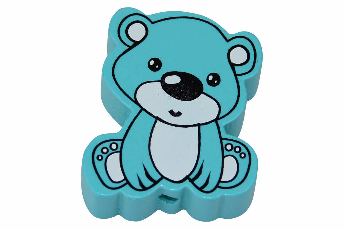 Teddy bear motif beads