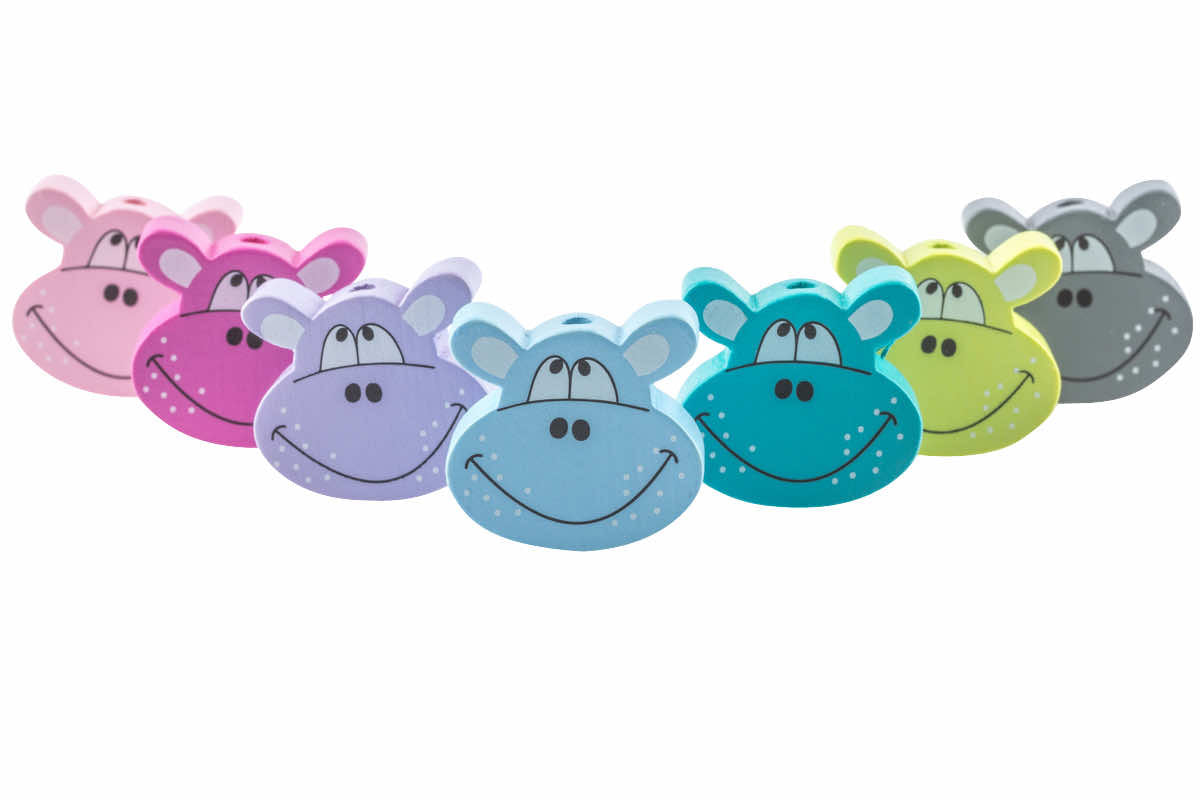Motivperlen Hippo