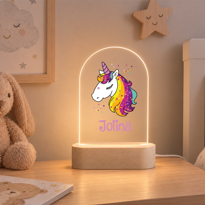 Nachtlicht Einhornkopf Sternchen
