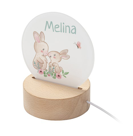 Night light round bunny