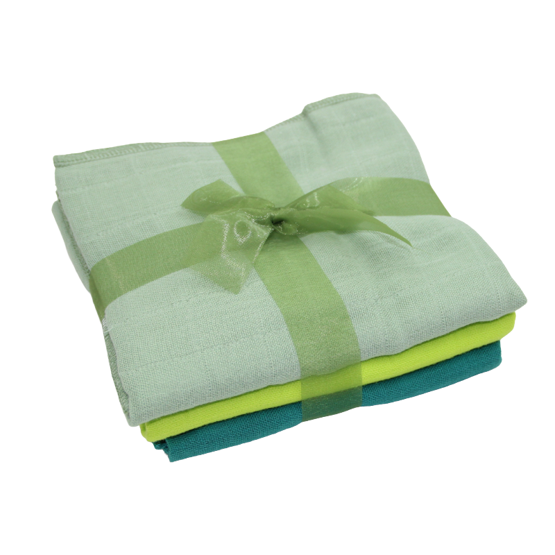 Nuscheli set of 3 green mix