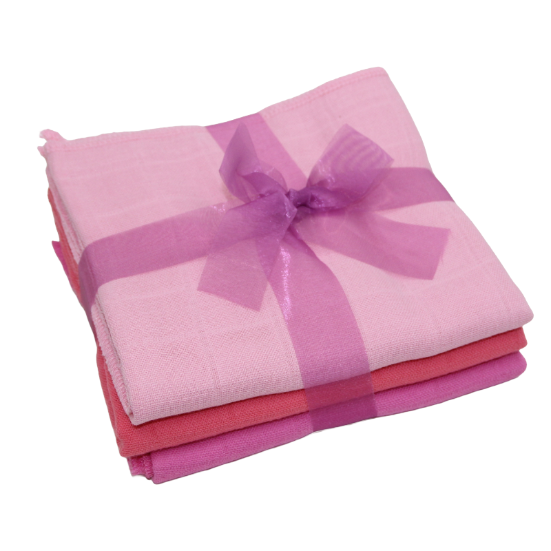 Nuscheli 3er-Set pastellrosa-lachs-pink
