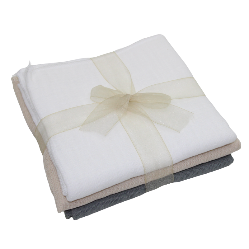 Nuscheli set de 3 pièces blanc-beige-gris