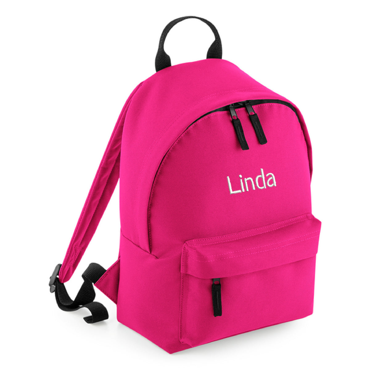 Backpack dark pink with name