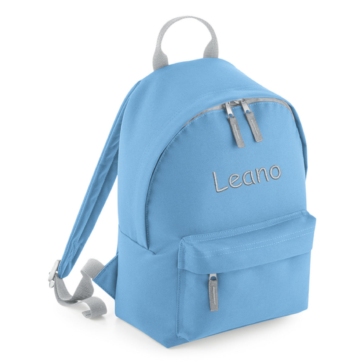 Rucksack pastellblau mit Name