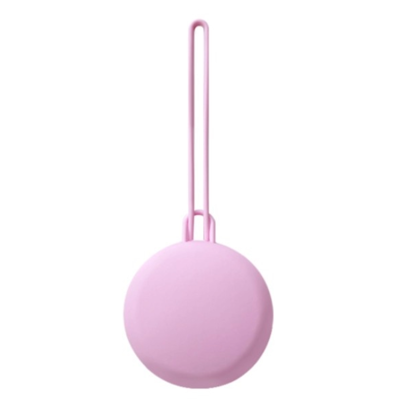 Silicone pacifier holder baby pink