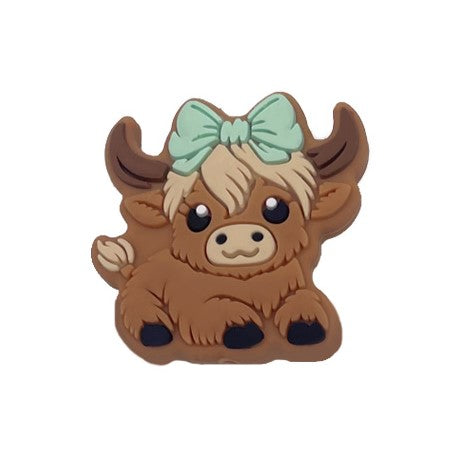 Boucle de vache Highland motif en silicone
