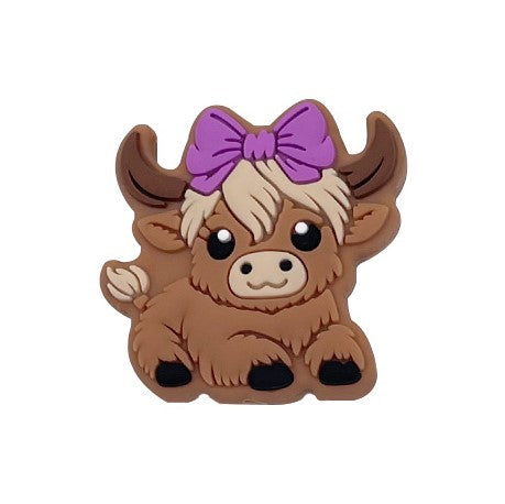 Boucle de vache Highland motif en silicone
