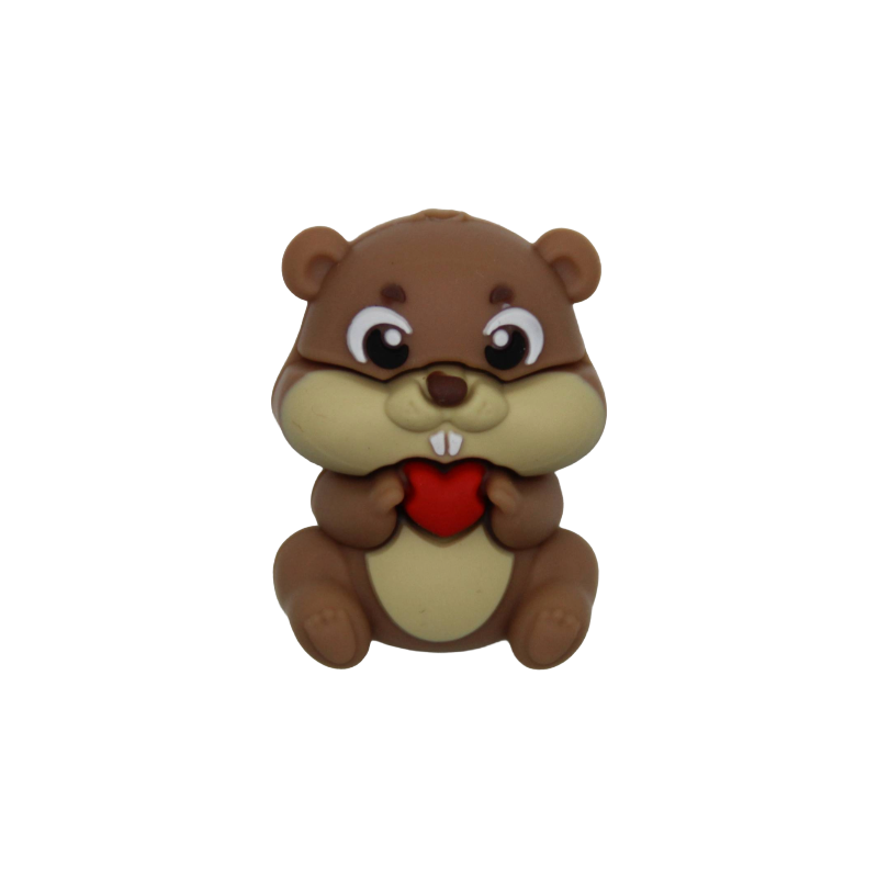 Silikonmotiv in Biberform in camel für Babyspielzeug