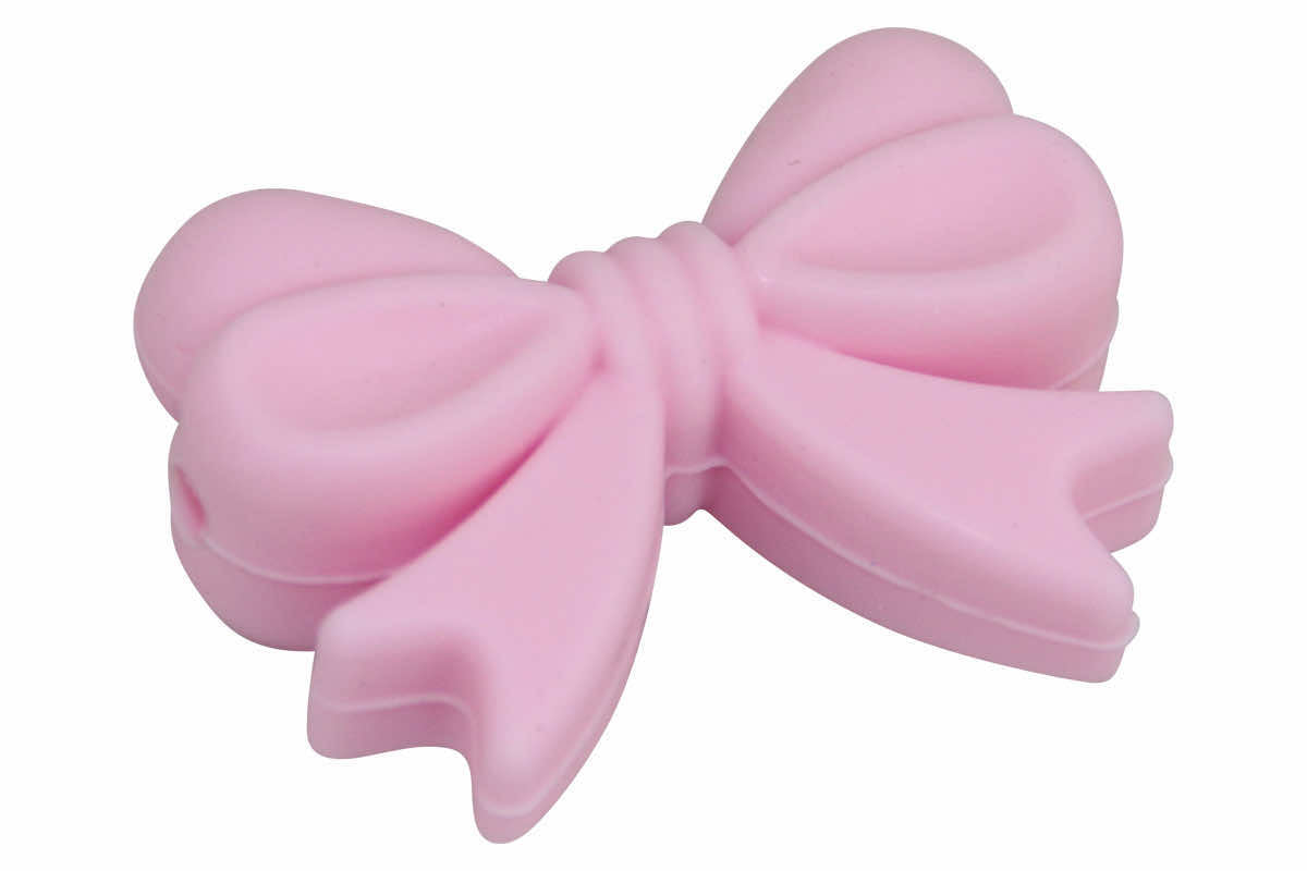 Horizontal silicone bow motif